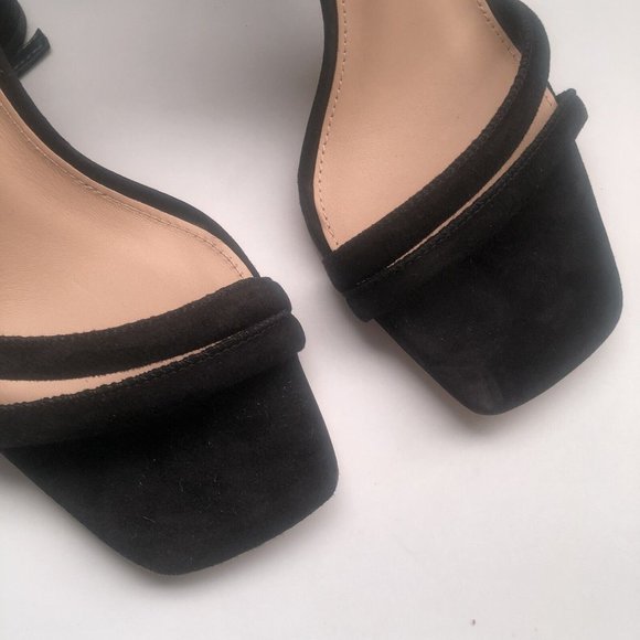 Sam Edelman Kia Sandals Black Leather Block Heels - Picture 6 of 11